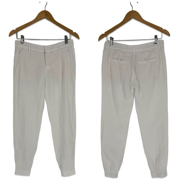 Vince Linen Tapered Pants in Cream | Size 0 - Picture 1 of 9
